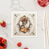 Gothic Creepy Lady Pumpkins Servet (Insitu)