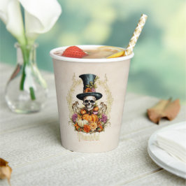 Gothic Creepy Skeleton Dankbaar Papieren Bekers