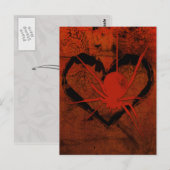 Gothic Creepy SpiderHeart Eyes Briefkaart (Voorkant / Achterkant)
