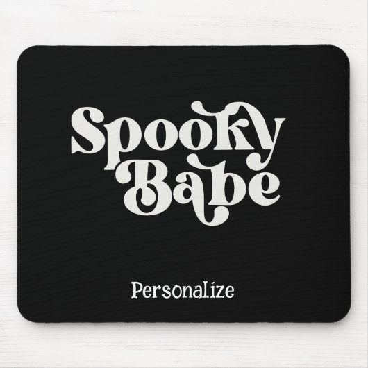 Gothic & Creepy Spooky Babe Personalized Computer Muismat (Voorkant)