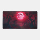 Gothic Crimson Moon Desk Mat – Dark Fantasy Horror (Voorkant)