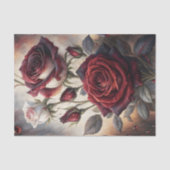 Gothic Crimson Rose Decoupage Tissuepapier (Voorkant)
