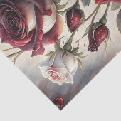 Gothic Crimson Rose Decoupage Tissuepapier (Detail)