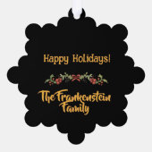 Gothic Critters And Christmas Tree Ornament Kaart (Achterkant)