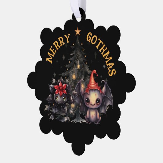 Gothic Critters And Christmas Tree Ornament Kaart (Links)