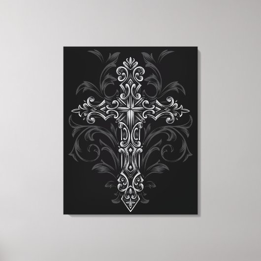 Gothic Cross Canvas Afdruk (Voorkant)