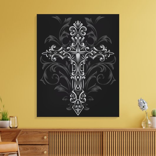 Gothic Cross Canvas Afdruk (Insitu (Woonkamer))