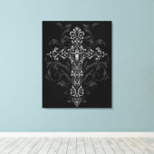 Gothic Cross Canvas Afdruk (Insitu (Houten vloer))