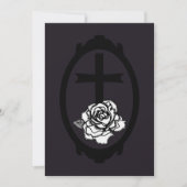 Gothic Cross en Roos Cameo Wedding Invitations Kaart (Voorkant)
