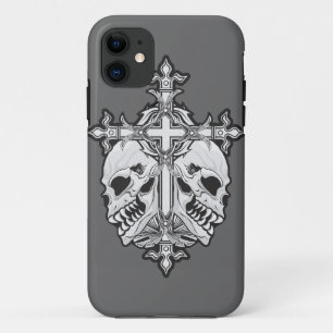 Gothic Cross met Skulls Case-Mate iPhone Case