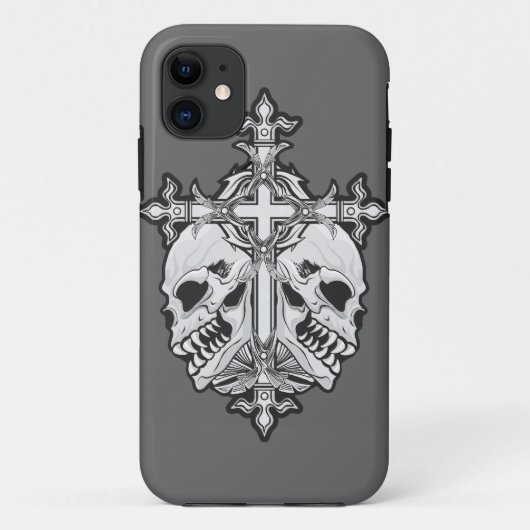Gothic Cross met Skulls Case-Mate iPhone Case (Achterkant)