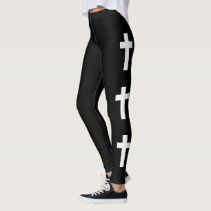 Gothic cross mode leggings