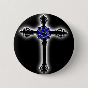 Gothic Cross Ronde Button 5,7 Cm