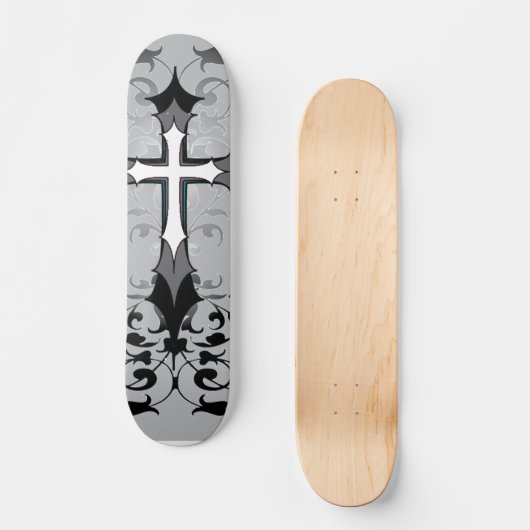 Gothic Cross Skateboard (Voorkant)