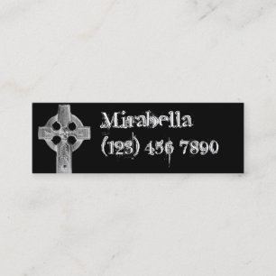 Gothic Cross Tombstone Skinny-profielkaart Mini Visitekaartje