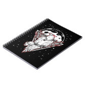 Gothic Crow Creepy Moon Witchy Bird Notitieboek (Linkerzijde)