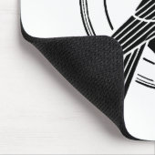 Gothic Crow & Crescent Moon Minimalistische lijnku Muismat (Hoek)