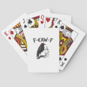 Gothic Crow F-Caw-F Bird Funny Halloween Raven Pokerkaarten (Achterkant)
