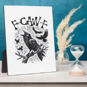 Gothic Crow F-Caw-F Humor Funny Essential Retro Cl Fotoplaat (Zijkant)