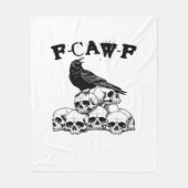 Gothic Crow F Caw F Raven Skull Halloween Graphic  Fleece Deken (Voorkant)