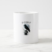 Gothic Crow F Caw F Raven Skull Halloween Graphic  Grote Koffiekop (Voorkant)