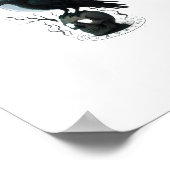 Gothic Crow F Caw F Raven Skull Halloween Graphic  Poster (Hoek)