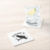 Gothic Crow Funny F-Caw-F Humor Essential Creative Kartonnen Onderzetters (Insitu)