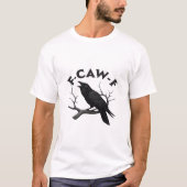 Gothic Crow Funny F-Caw-F Humor Essential Creative T-shirt (Voorkant)
