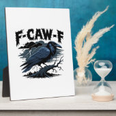 Gothic Crow Funny Humor F-Caw-F Essential Minimal  Fotoplaat (Zijkant)