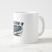 Gothic Crow Funny Humor F-Caw-F Essential Minimal  Grote Koffiekop (Voorkant rechts)