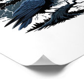 Gothic Crow Funny Humor F-Caw-F Essential Minimal  Poster (Hoek)