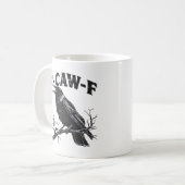 Gothic Crow Humor F-Caw-F Funny Essential Koffiemok (Voorkant links)