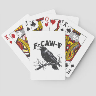 Gothic Crow Humor F-Caw-F Funny Essential Pokerkaarten