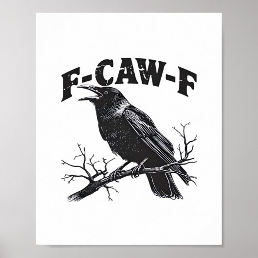 Gothic Crow Humor F-Caw-F Funny Essential Poster (Voorkant)