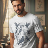 Gothic Crow Moon T-Shirt - Dark Academia Style