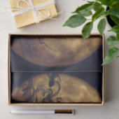 Gothic Crow Oranje Moon Decoupage Tissuepapier (Geschenk)