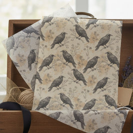 Gothic Crow Pattern Tissue Paper Tissuepapier