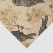 Gothic Crow Pattern Tissue Paper Tissuepapier (Detail)