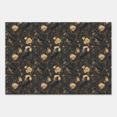 Gothic Crow Raven Floral Inpakpapier Vel (Voorkant 3)