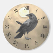 Gothic Crow Ronde Sticker (Voorkant)