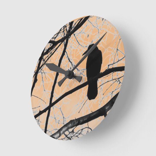 Gothic Crow Wall klok (Hoek)
