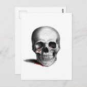 Gothic Crying Skull Horror Blood Red Fantasy Briefkaart (Voorkant / Achterkant)