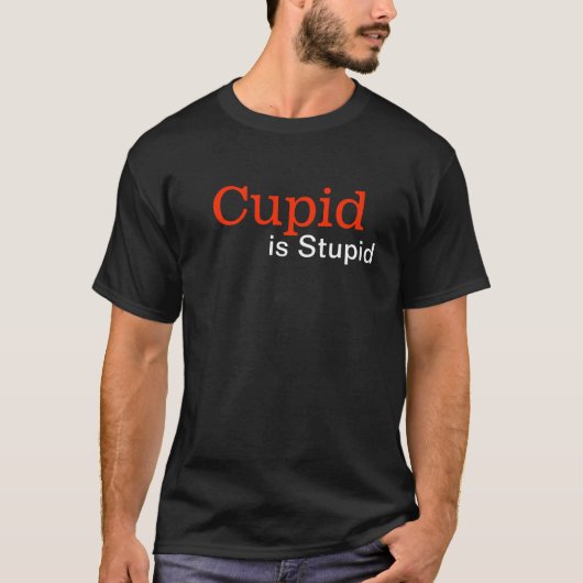 Gothic Cupid is Stomp tegen valentijnsdag T-shirt (Voorkant)