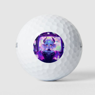 Gothic Cyberpunk Demon Fantasy Anime Girl Golfballen