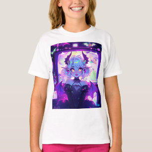 Gothic Cyberpunk Demon Fantasy Anime Girl T-shirt