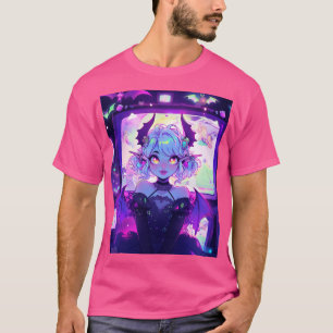 Gothic Cyberpunk Demon Fantasy Anime Girl T-shirt