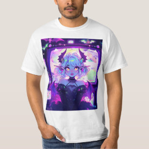 Gothic Cyberpunk Demon Fantasy Anime Girl T-shirt