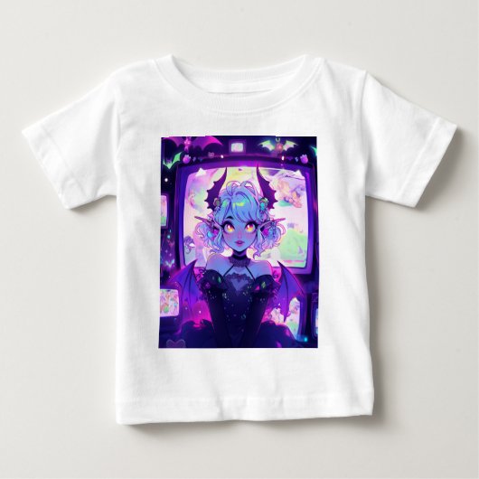 Gothic Cyberpunk Demon Fantasy Anime Meisje (Voorkant)