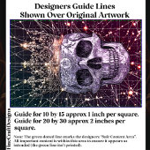 Gothic Cyberpunk Skull & Gold Crown U2M Decoupage Tissuepapier