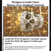 Gothic Cyberpunk Skull & Gold Crown U2V Decoupage Tissuepapier